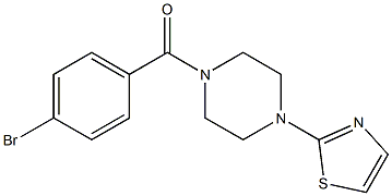 2-{4-[(4-bromophenyl)carbonyl]piperazin-1-yl}-1,3-thiazole Struktur