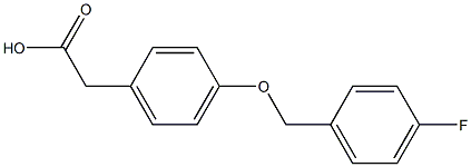 2-{4-[(4-fluorophenyl)methoxy]phenyl}acetic acid Struktur