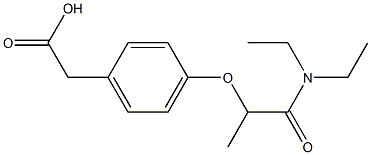 2-{4-[1-(diethylcarbamoyl)ethoxy]phenyl}acetic acid Struktur