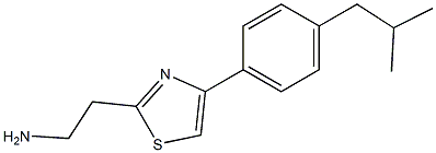 2-{4-[4-(2-methylpropyl)phenyl]-1,3-thiazol-2-yl}ethan-1-amine Struktur