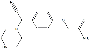 2-{4-[cyano(piperazin-1-yl)methyl]phenoxy}acetamide Struktur