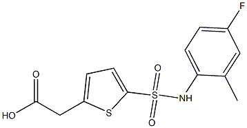 2-{5-[(4-fluoro-2-methylphenyl)sulfamoyl]thiophen-2-yl}acetic acid Struktur