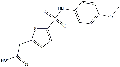 2-{5-[(4-methoxyphenyl)sulfamoyl]thiophen-2-yl}acetic acid Struktur