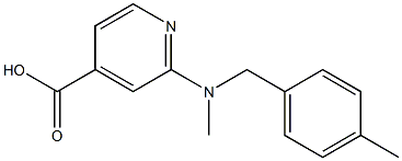 2-{methyl[(4-methylphenyl)methyl]amino}pyridine-4-carboxylic acid Struktur