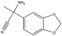 2-amino-2-(1,3-benzodioxol-5-yl)propanenitrile Struktur