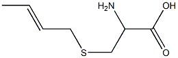 2-amino-3-[(2E)-but-2-enylthio]propanoic acid Struktur