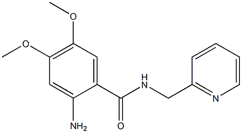 2-amino-4,5-dimethoxy-N-(pyridin-2-ylmethyl)benzamide Struktur