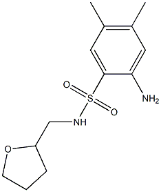 2-amino-4,5-dimethyl-N-(oxolan-2-ylmethyl)benzene-1-sulfonamide Struktur