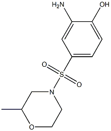 2-amino-4-[(2-methylmorpholine-4-)sulfonyl]phenol Struktur