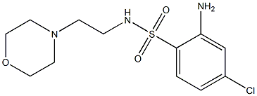 2-amino-4-chloro-N-[2-(morpholin-4-yl)ethyl]benzene-1-sulfonamide Struktur