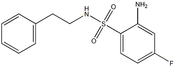 2-amino-4-fluoro-N-(2-phenylethyl)benzene-1-sulfonamide Struktur