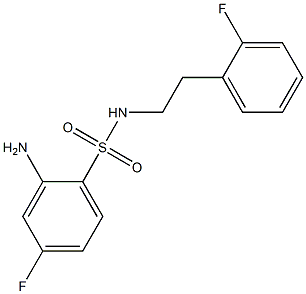 2-amino-4-fluoro-N-[2-(2-fluorophenyl)ethyl]benzene-1-sulfonamide Struktur