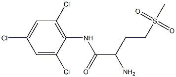 2-amino-4-methanesulfonyl-N-(2,4,6-trichlorophenyl)butanamide Struktur