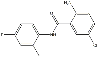 2-amino-5-chloro-N-(4-fluoro-2-methylphenyl)benzamide Struktur