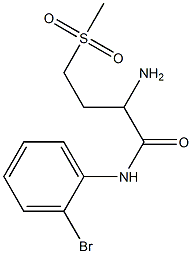 2-amino-N-(2-bromophenyl)-4-(methylsulfonyl)butanamide Struktur