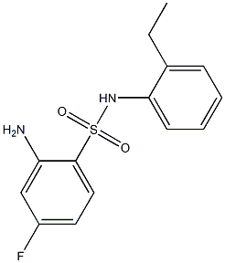 2-amino-N-(2-ethylphenyl)-4-fluorobenzene-1-sulfonamide Struktur