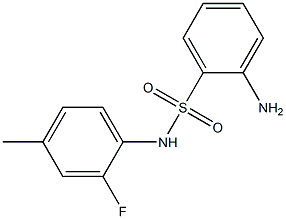 2-amino-N-(2-fluoro-4-methylphenyl)benzene-1-sulfonamide Struktur