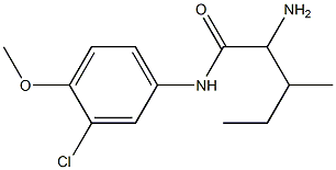 2-amino-N-(3-chloro-4-methoxyphenyl)-3-methylpentanamide Struktur