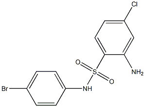 2-amino-N-(4-bromophenyl)-4-chlorobenzene-1-sulfonamide Struktur