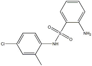 2-amino-N-(4-chloro-2-methylphenyl)benzenesulfonamide Struktur