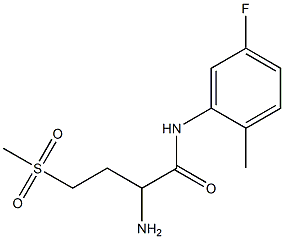 2-amino-N-(5-fluoro-2-methylphenyl)-4-(methylsulfonyl)butanamide Struktur