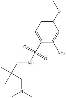 2-amino-N-{2-[(dimethylamino)methyl]-2-methylpropyl}-4-methoxybenzene-1-sulfonamide Struktur