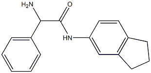 2-amino-N-2,3-dihydro-1H-inden-5-yl-2-phenylacetamide Struktur