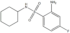 2-amino-N-cyclohexyl-4-fluorobenzene-1-sulfonamide Struktur