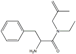 2-amino-N-ethyl-N-(2-methylprop-2-enyl)-3-phenylpropanamide Struktur