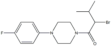 2-bromo-1-[4-(4-fluorophenyl)piperazin-1-yl]-3-methylbutan-1-one Struktur