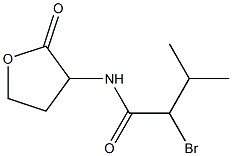 2-bromo-3-methyl-N-(2-oxooxolan-3-yl)butanamide Struktur