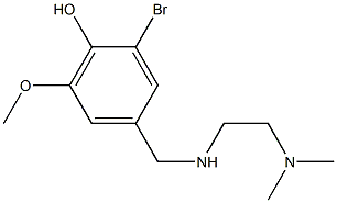 2-bromo-4-({[2-(dimethylamino)ethyl]amino}methyl)-6-methoxyphenol Struktur