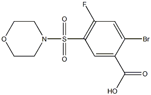 2-bromo-4-fluoro-5-(morpholin-4-ylsulfonyl)benzoic acid Struktur