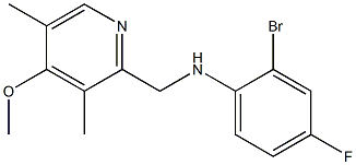 2-bromo-4-fluoro-N-[(4-methoxy-3,5-dimethylpyridin-2-yl)methyl]aniline Struktur