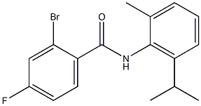 2-bromo-4-fluoro-N-[2-methyl-6-(propan-2-yl)phenyl]benzamide Struktur