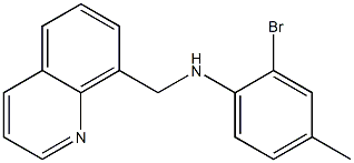 2-bromo-4-methyl-N-(quinolin-8-ylmethyl)aniline Struktur