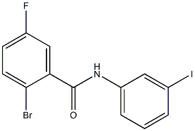 2-bromo-5-fluoro-N-(3-iodophenyl)benzamide Struktur