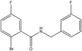 2-bromo-5-fluoro-N-[(3-fluorophenyl)methyl]benzamide Struktur