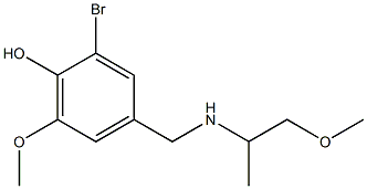 2-bromo-6-methoxy-4-{[(1-methoxypropan-2-yl)amino]methyl}phenol Struktur