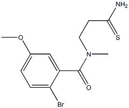 2-bromo-N-(2-carbamothioylethyl)-5-methoxy-N-methylbenzamide Struktur