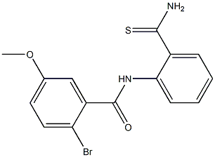 2-bromo-N-(2-carbamothioylphenyl)-5-methoxybenzamide Struktur