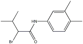 2-bromo-N-(3,4-dimethylphenyl)-3-methylbutanamide Struktur