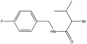 2-bromo-N-(4-fluorobenzyl)-3-methylbutanamide Struktur