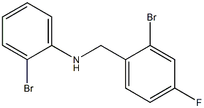 2-bromo-N-[(2-bromo-4-fluorophenyl)methyl]aniline Struktur