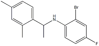 2-bromo-N-[1-(2,4-dimethylphenyl)ethyl]-4-fluoroaniline Struktur