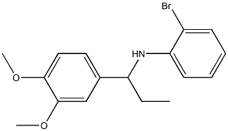 2-bromo-N-[1-(3,4-dimethoxyphenyl)propyl]aniline Struktur