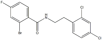 2-bromo-N-[2-(2,4-dichlorophenyl)ethyl]-4-fluorobenzamide Struktur