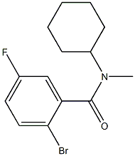 2-bromo-N-cyclohexyl-5-fluoro-N-methylbenzamide Struktur