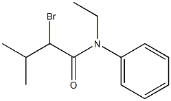 2-bromo-N-ethyl-3-methyl-N-phenylbutanamide Struktur