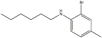 2-bromo-N-hexyl-4-methylaniline Struktur